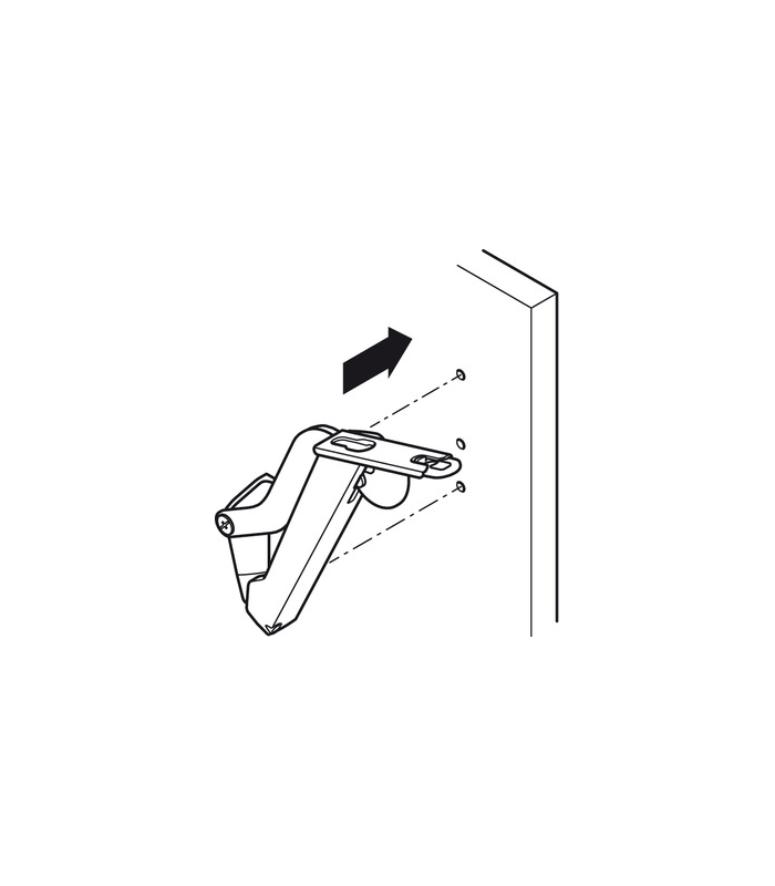 Okucie do klapy jednoczęściowej podnoszonej,  Free space 1.11 F biały