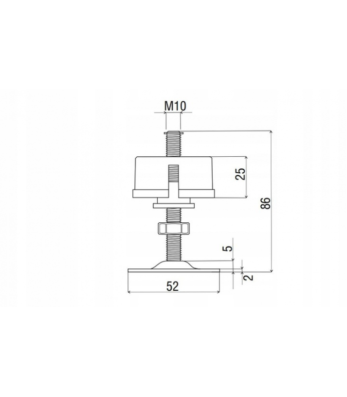 Mocowanie górne rozporowe do rury fi 50