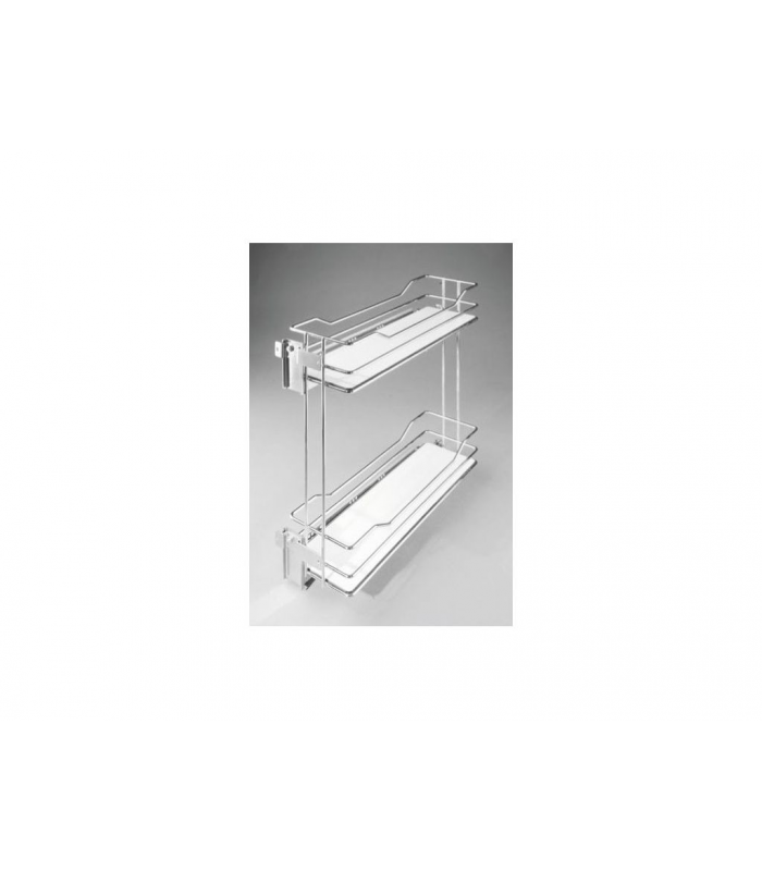 Półka do kosza Cargo o szerokości 150 srebrna