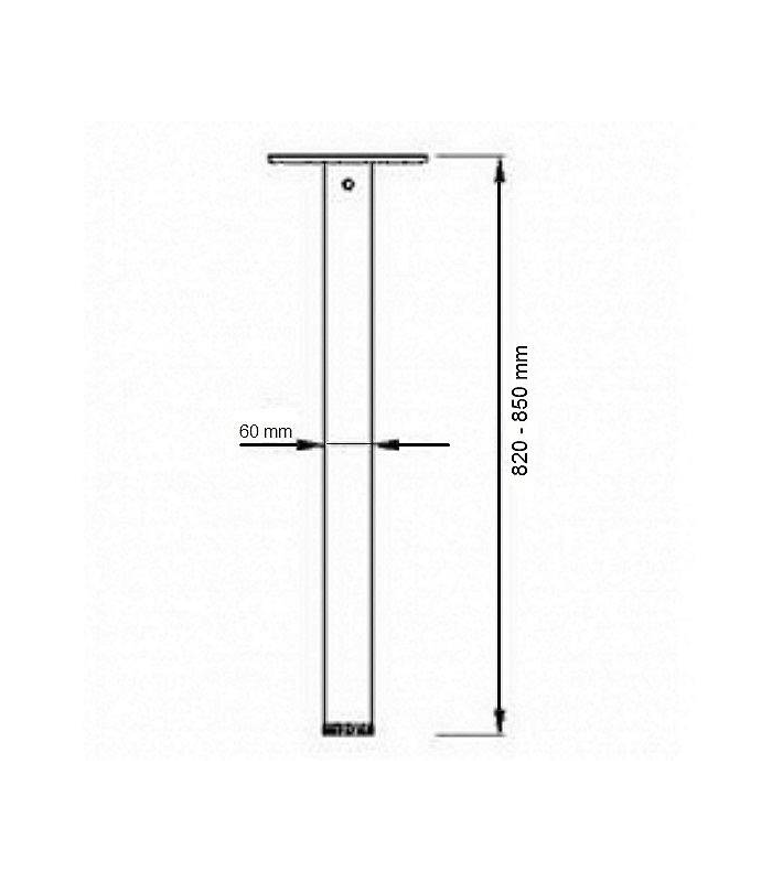 Noga meblowa H820 fi60 biała
