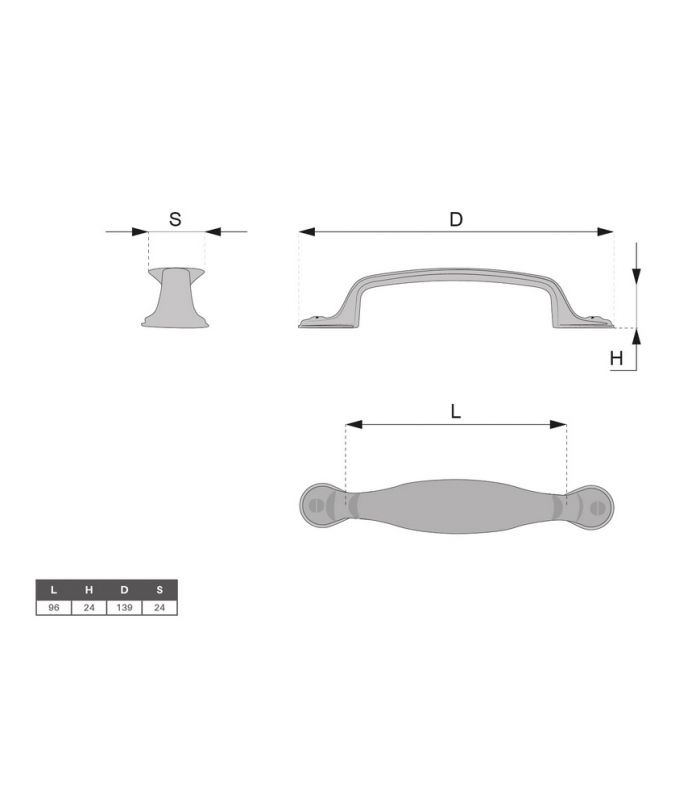 Uchwyt UM-132 L-96 G4 Stare złoto