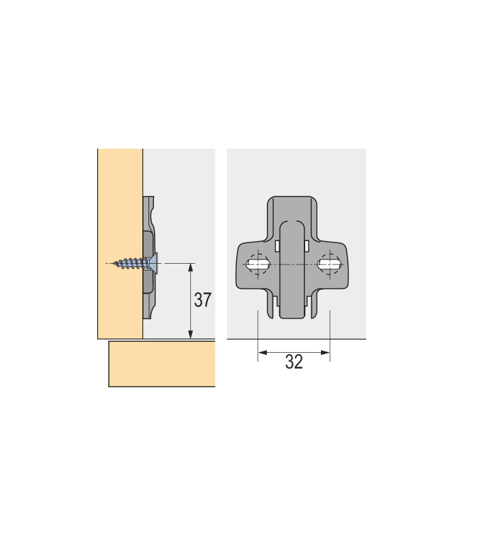 HETTICH 9071575 Prowadnik 8099 D-0 wkręt