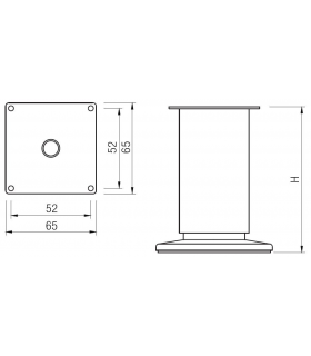 nozka-meblowa-s13-100mm-inox