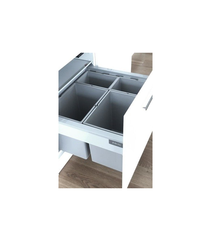 Kosz do segregacji PULLBOY Z 600/ WYS. 340/ 2X17+2X8/ z prowadnicami