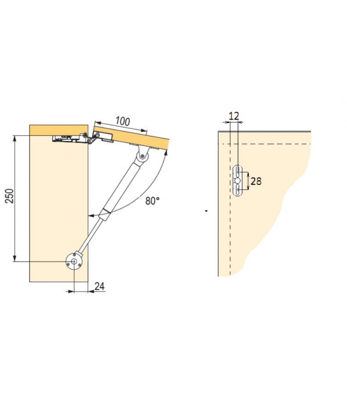 STRONG podnośnik pozycjonujący FREE 120 N biały