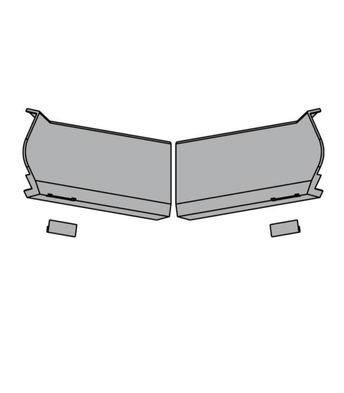 AVENTOS HF do frontów uchylno - składanych zaślepka duża lewa/prawa jedwabiście biały/inox 20F8020