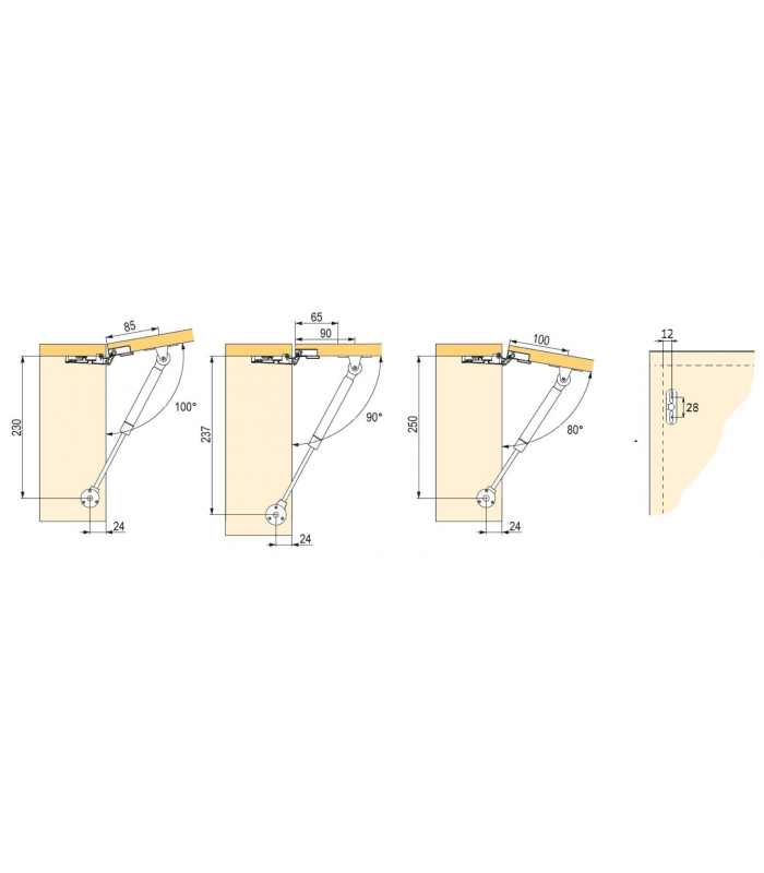 STRONG podnośnik pozycjonujący FREE 100 N biały