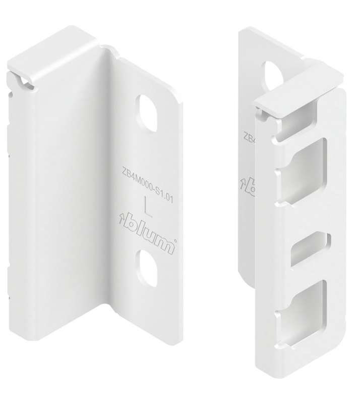 Uchwyt drewnianej ścianki tylnej MERIVOBOX, H-108, prawy+lewy ZB4M000S jedwabiście biały