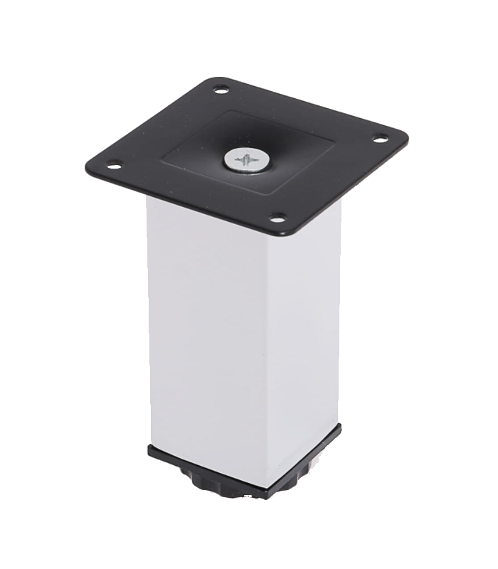 Kwadratowa 40x40 100mm chrom + regulacja czarne mocowanie