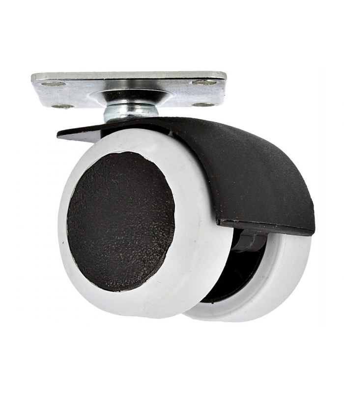 Kółko fi40 obrotowe z hamulcem gumowane i płytką