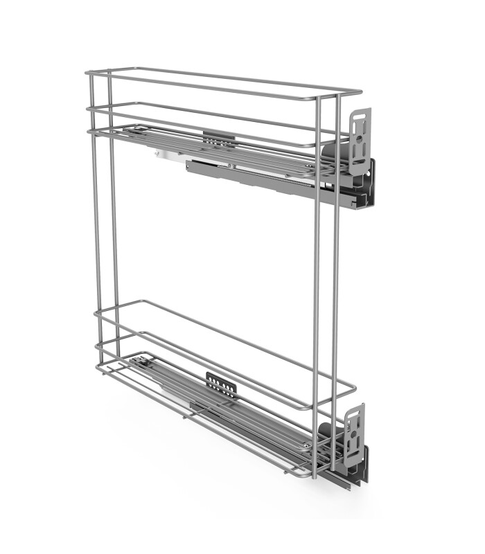 MINI 2-poziomy 200mm srebrny boczny