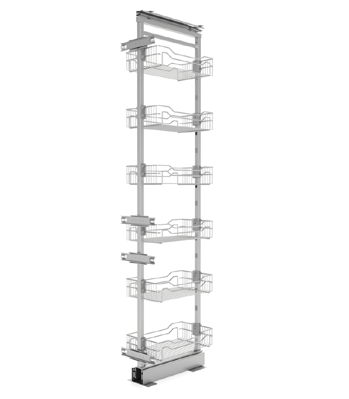 Cargo MAXI 6-półkowe do szafki 400mm chrom (wys. 1910mm-2110mm)
