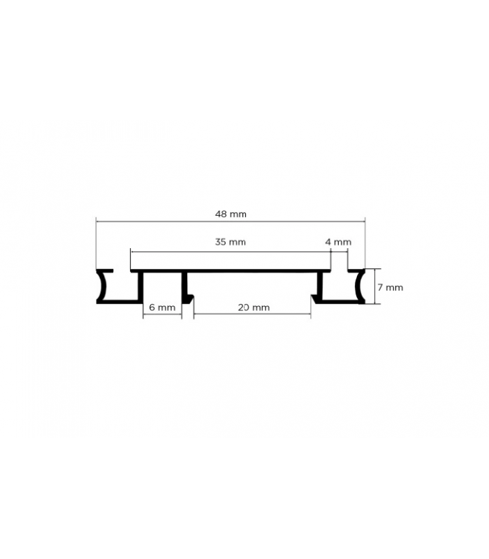 Tor dolny SOLAR KLIP 2m aluminiowy