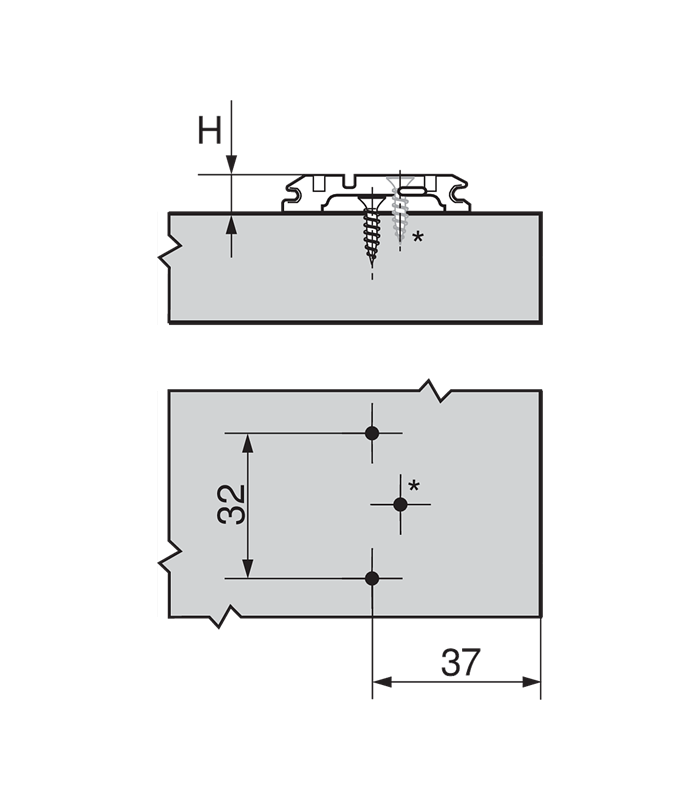 CLIP prowadnik  krzyżakowy  0 mm  Stal  Wkręty  RW  mimośród  niklowany 173H7100
