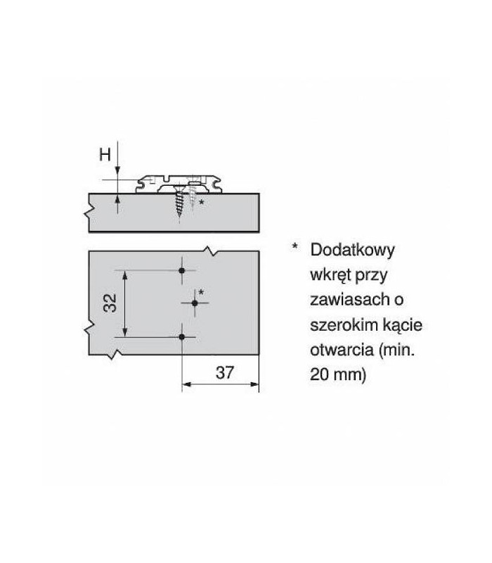 CLIP prowadnik  krzyżakowy  3 mm  Stal  Wkręty  RW  otwór podłużny  niklowany 173L6130