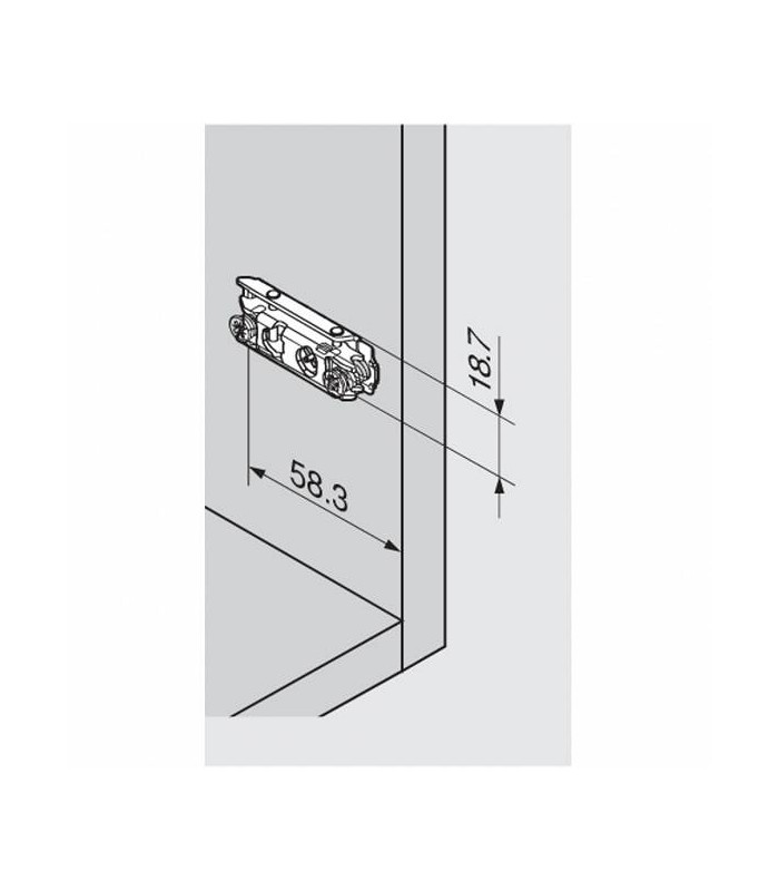 CLIP prowadnik  prosty  0 mm  Stal  Wkręty  RW  mimośród  niklowany 175H3100