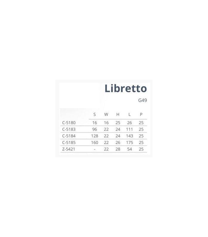 Uchwyt LIBRETTO 128mm antyczne srebro C-5184