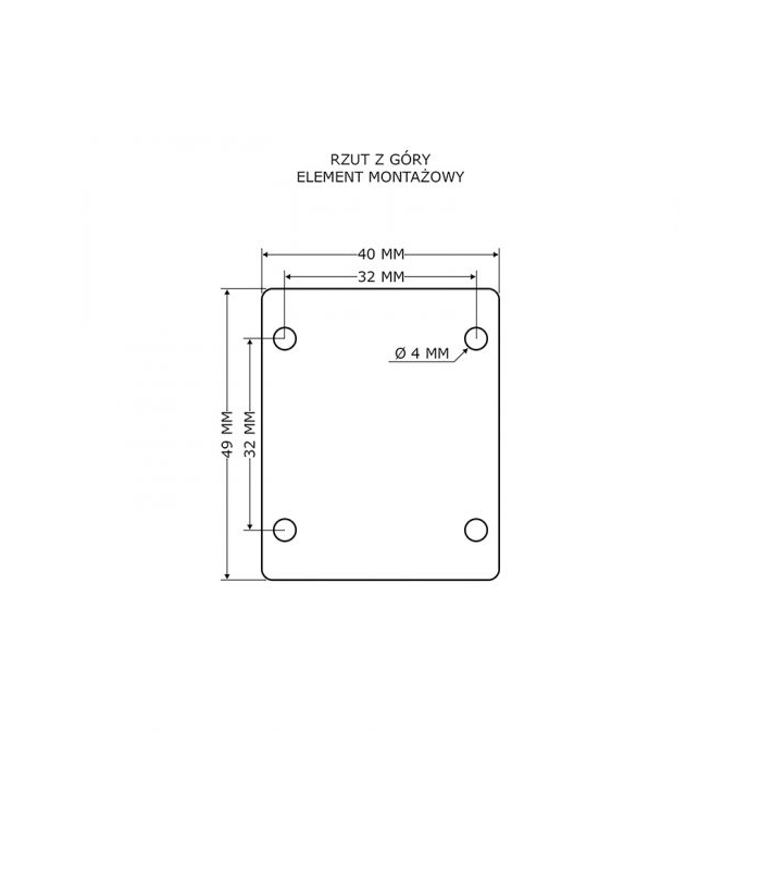 Nóżka meblowa DN-027 wysokość 15cm, kwadratowa, czarna