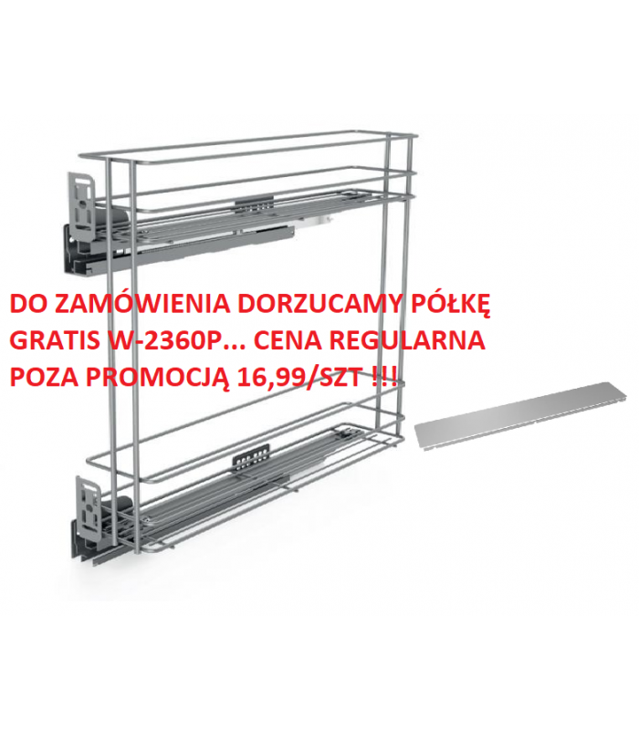 cargo STANDARD PRO 2 poziomy BOCZNY PRAWY srebrny L200