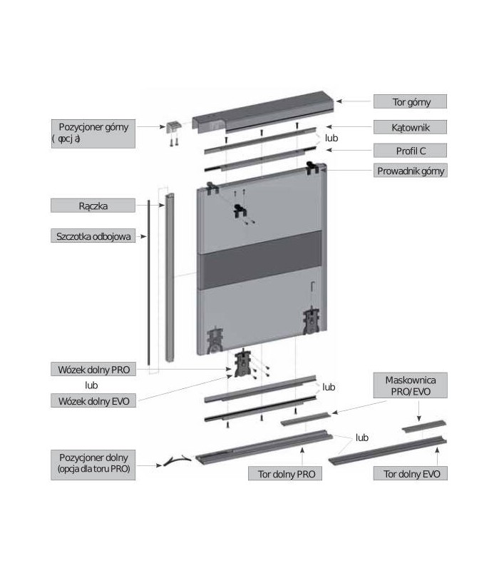 Szczotka odbojowa szeroka 14,5x4 biała/1metr     (200m rolka)