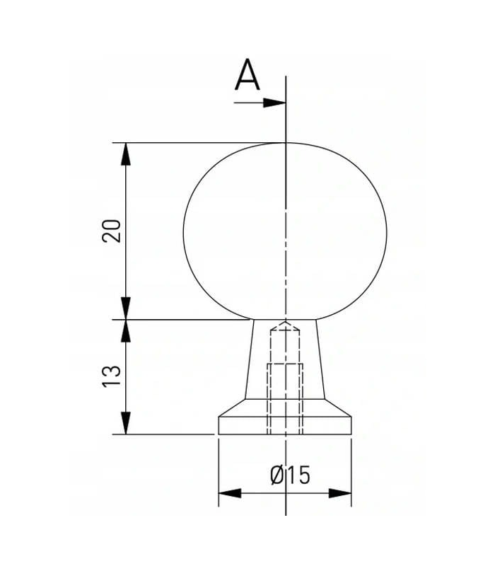 Gałka znalowa NORD czarny mat