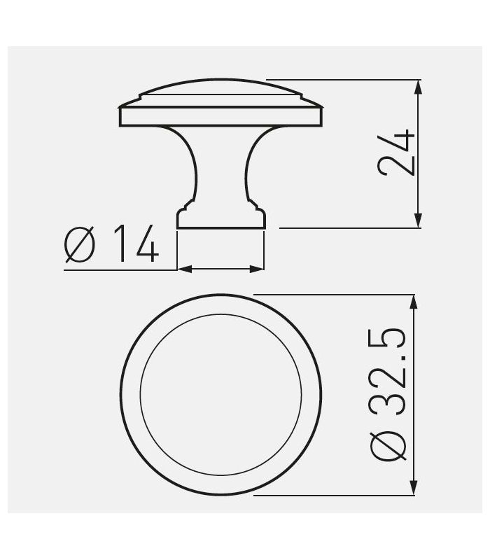Gałka PALERMO antyczne srebro