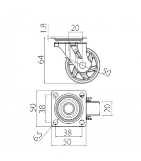 kolko-meblowe-b-shift-przezroczyste-75mm