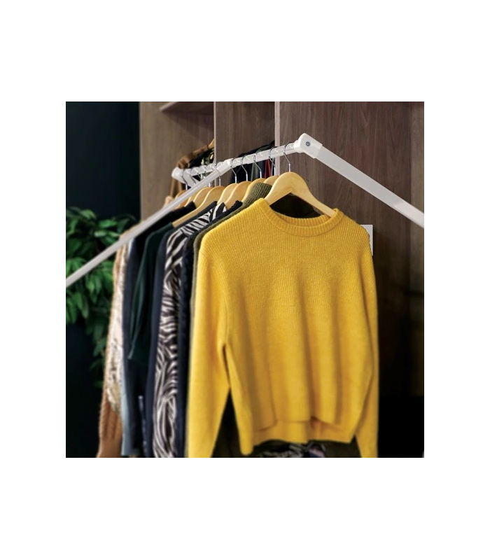 Wieszak PANTOGRAF 600 metal/tworzywo lakier biały