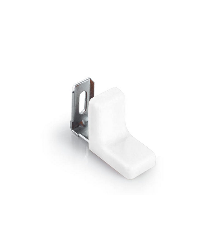 Zestaw 10 sztuk kątownika meblowego metal+płytka BIAŁY