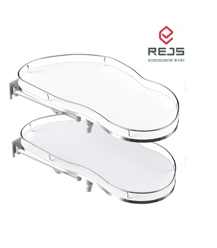 Corner Optima 900/500 prawy metal/mdf chrom/biały