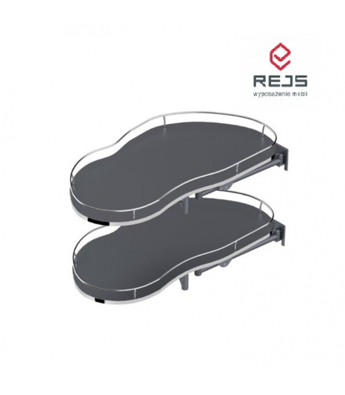 Corner Optima 800/450 prawa metal/mdf chrom/grafit