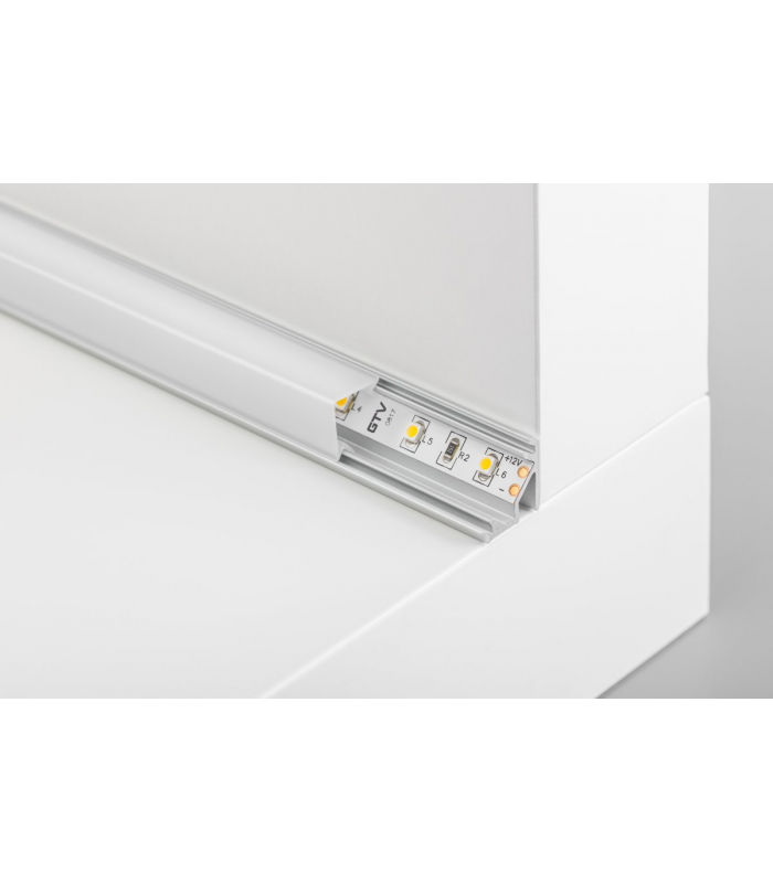 Profil aluminiowy LED kątowy-nakładany GLAX czarny mat 3m