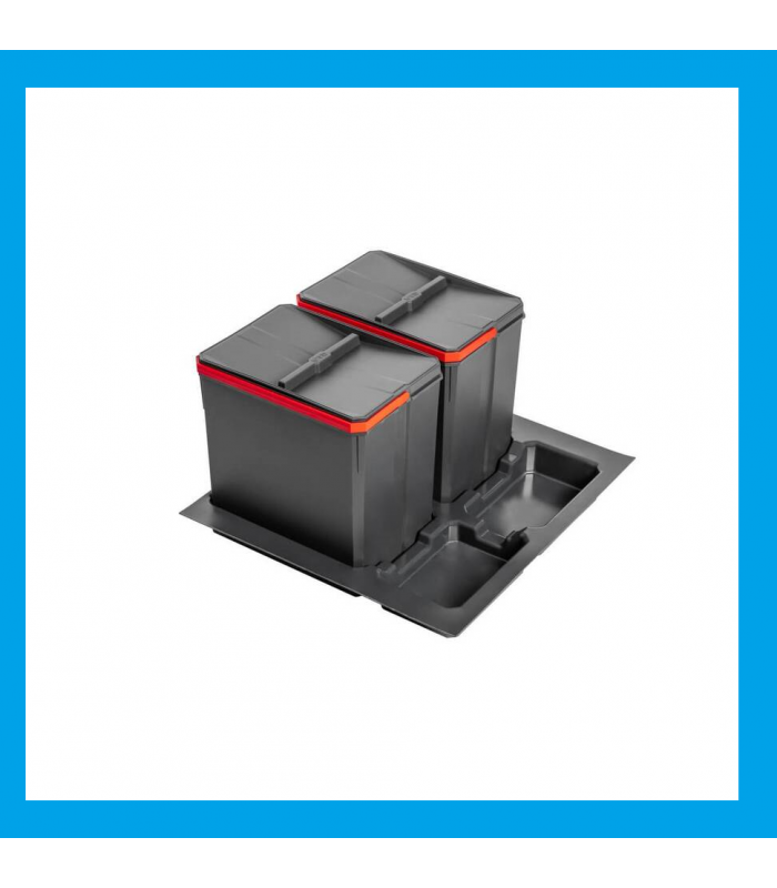 Pojemniki do segregacji AxiSpace, do szerokości szuflady 600 mm, 2x15L