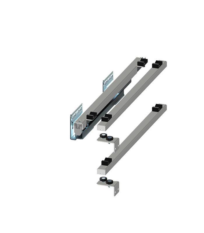 Cargo boczne PUSH 200 lewe efekt chrom ZESTAW (WE03.7419.01.062 kosz efekt chrom + WE29.0015.01.549 system boczny lewy Rejs Push