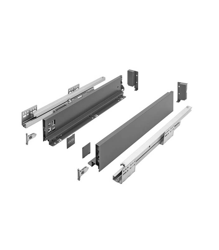 Szuflada AXISPRO 400mm antracyt niska H84