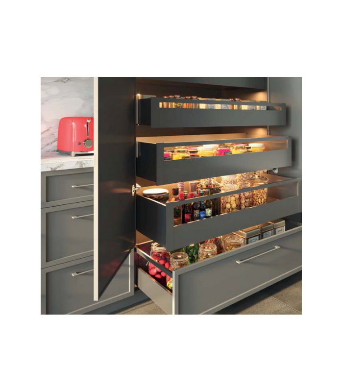 Szuflada AXISPRO 400mm antracyt średnia H116