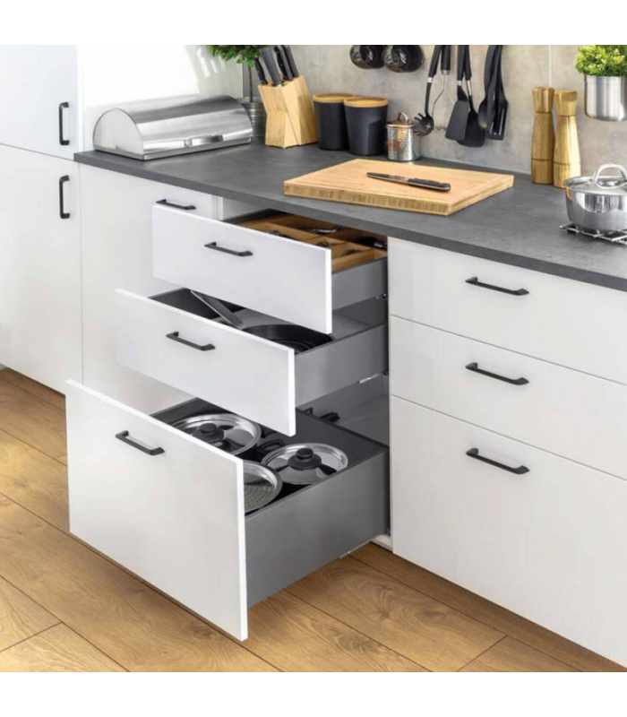 Szuflada AXISPRO 450mm biała H120 średnia