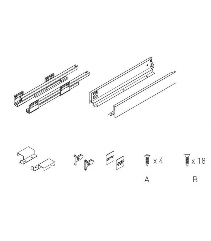 Szuflada AXISPRO pod piekarnik, H-69mm, L- 500mm, antracyt