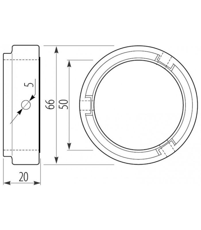 Pierścień mocujący fi 50 chrom