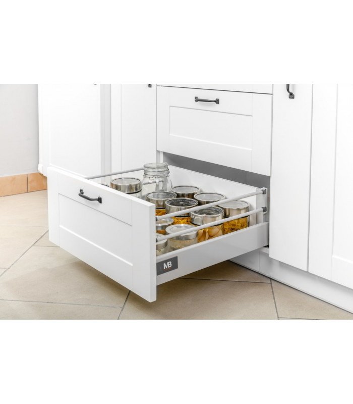 Modern Box L-400 biała WYSOKA (w zestawie 1 kpl relingów)