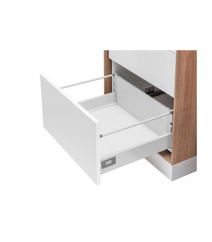 Modern Box L-400 biała WYSOKA (w zestawie 1 kpl relingów)