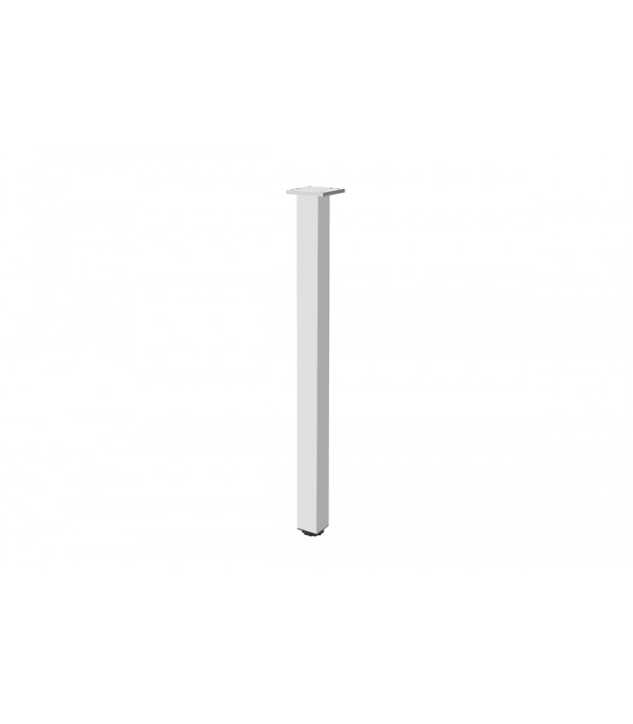 Noga meblowa aluminiowa 46x46x710mm kwadratowa ze stopką regulacyjną