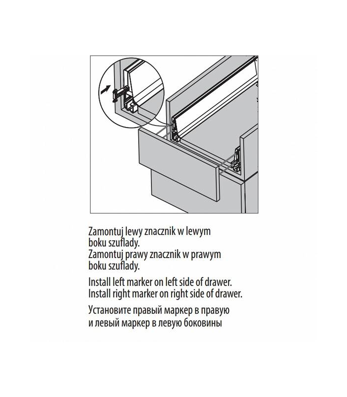 Znacznik do mocowania frontów MODERN BOX