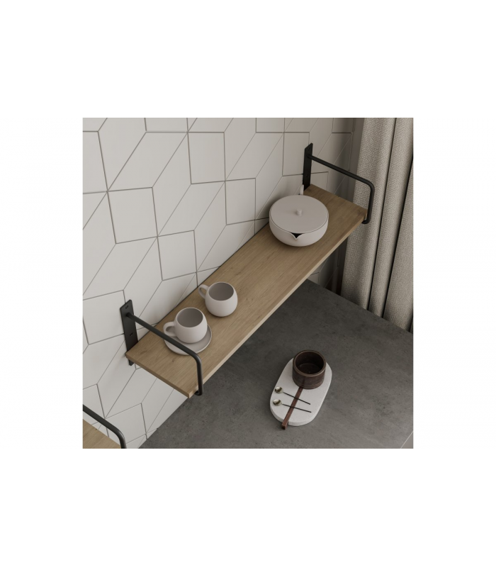 Podpórka do półki BELT, 22x23cm, czarny mat