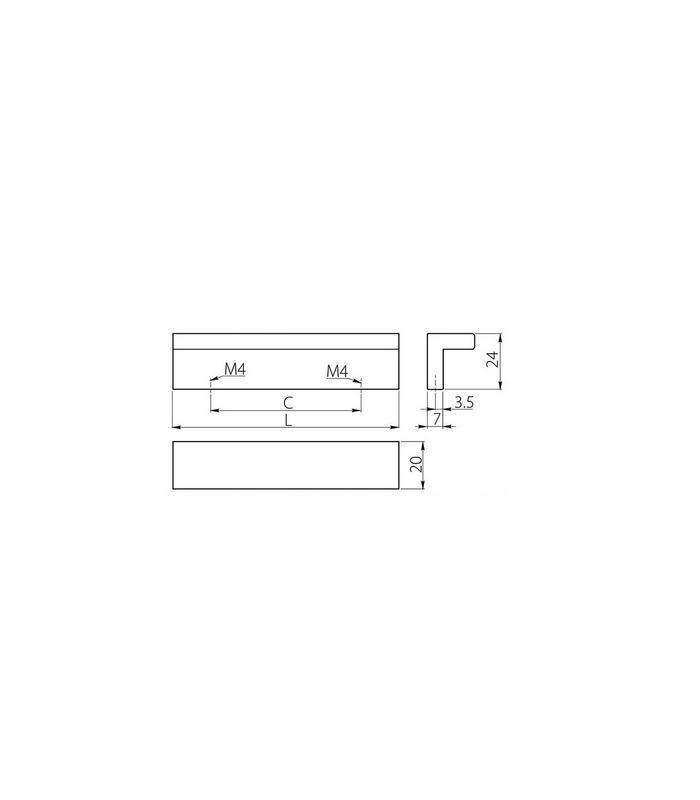 Uchwyt AA-03-256x288 aluminium