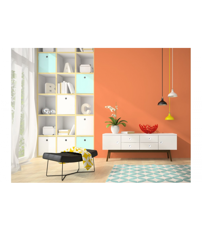 Uchwyt meblowy wpuszczany okrągły biały