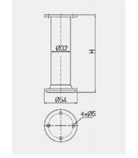 nozka-d-868-aluminium-h-150