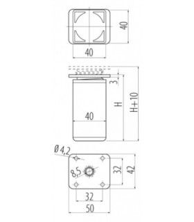 nozka-kwadratowa-40x40-h-150mm-aluminium