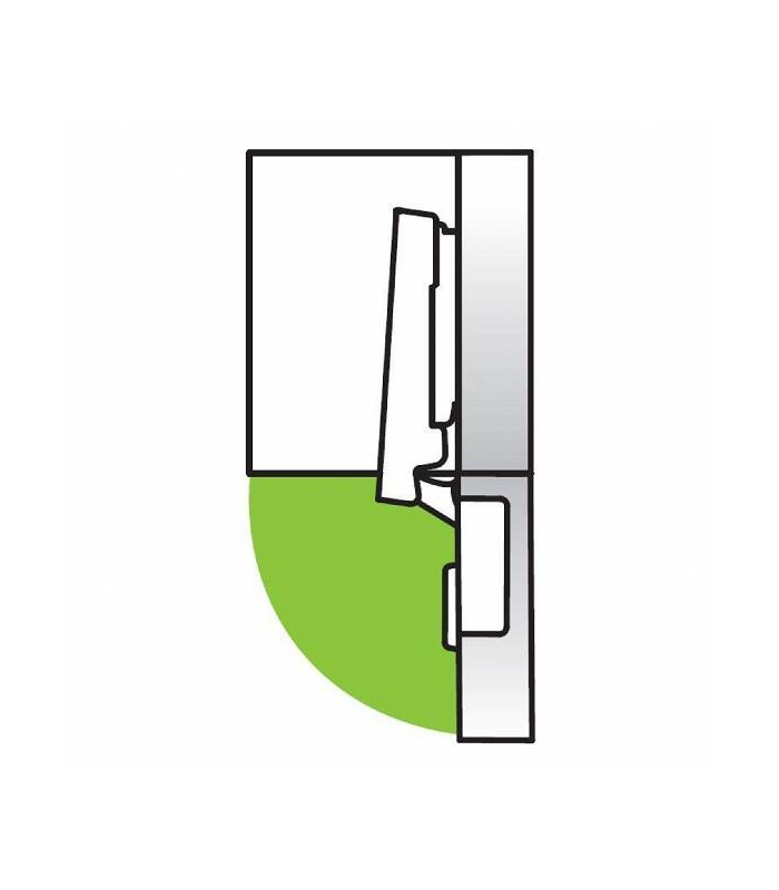 Zawias kątowy 90° /równoległy, prowadnik H-2 zwykły
