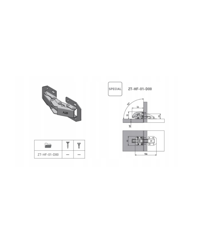 Zawias tłoczkowy mały